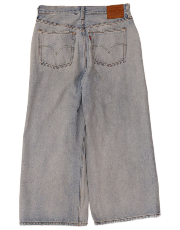 Calça jeans feminina Levi's com perna larga W28 L23 azul algodão