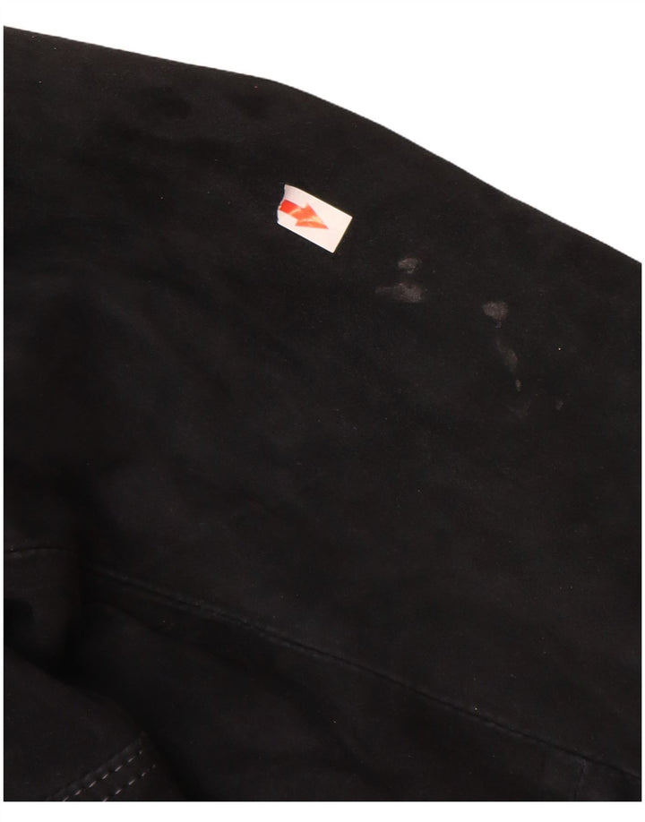 Jaqueta bomber feminina de camurça Jeckerson UK 18 XL azul marinho
