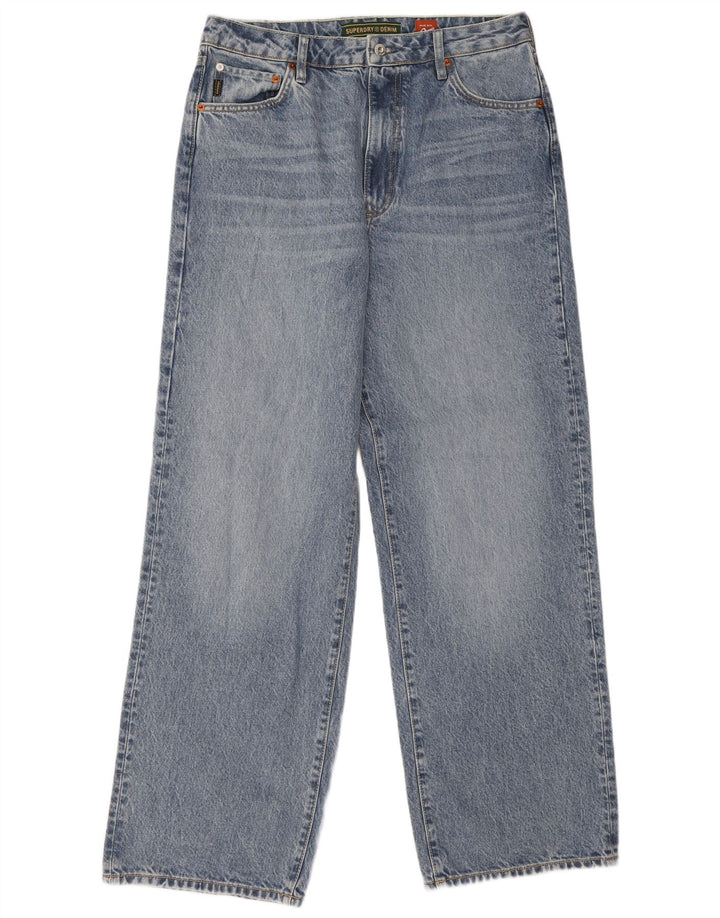 Superdry Mens Loose Jeans W32 L30 Azul Algodão