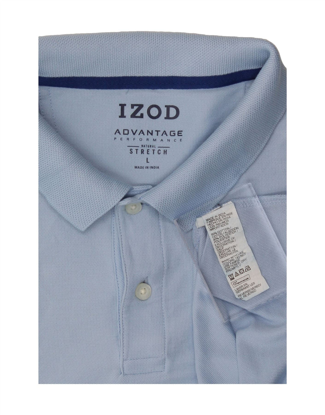 IZOD Mens Polo Shirt Large Blue Cotton Vintage Izod and Second-Hand Izod from Messina Hembry 