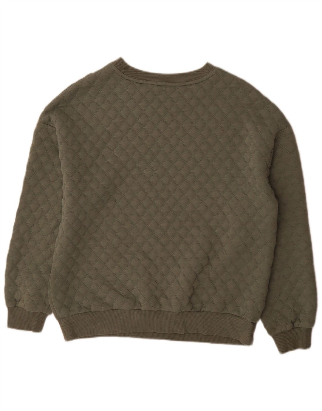 Suéter de moletom feminino grande Marks & Spencer Reino Unido 12 médio cáqui