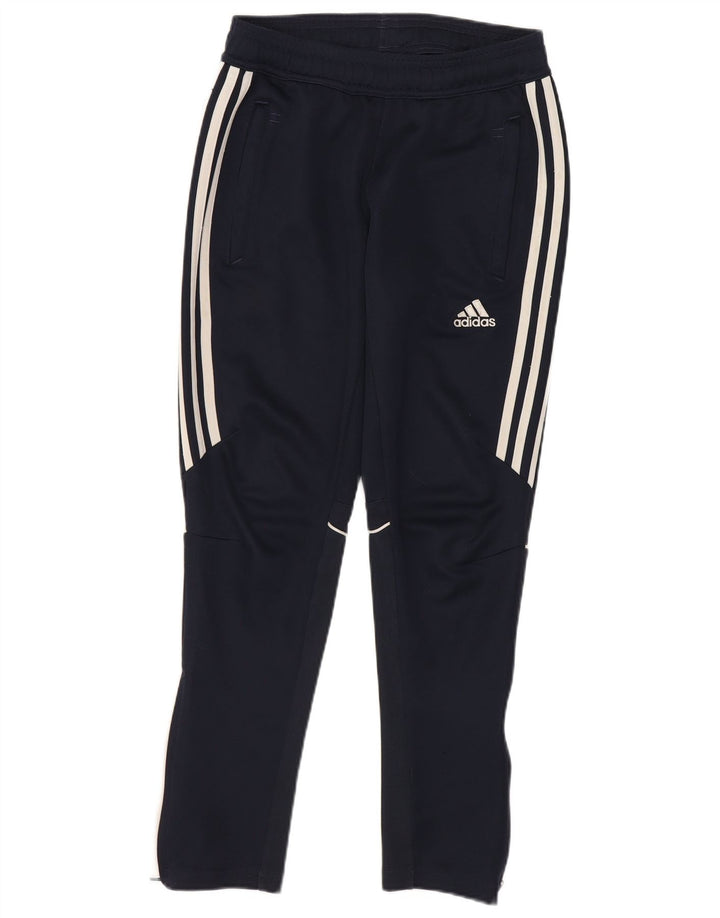 Calças de treino Adidas meninos 9-10 anos azul marinho poliéster