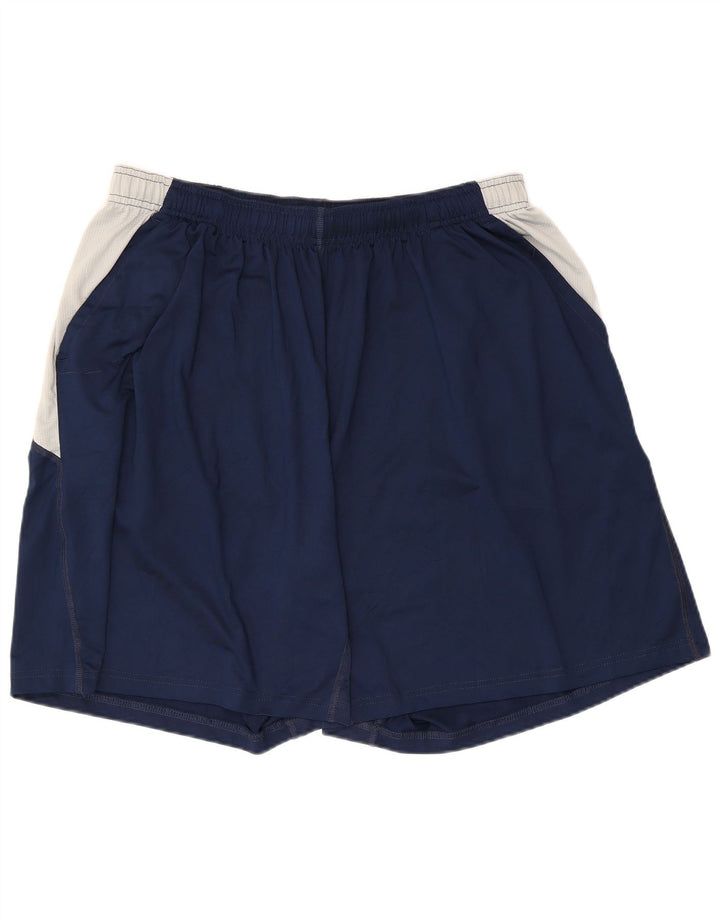 Russell Athletic Mens Sport Shorts 2XL Poliéster Colourblock Azul Marinho