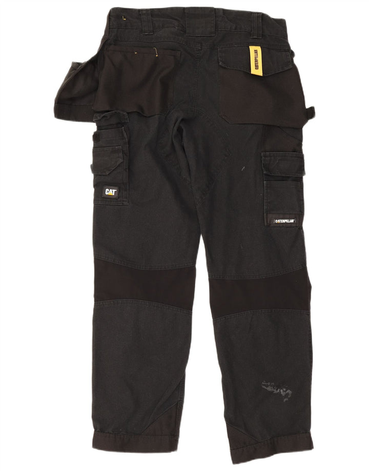 Calça cargo reta masculina CAT W32 L29 algodão preto