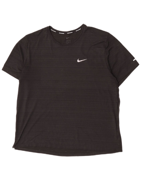 Camiseta Nike Feminina Dri Fit Top UK 18 XL Preto Listrado Poliéster
