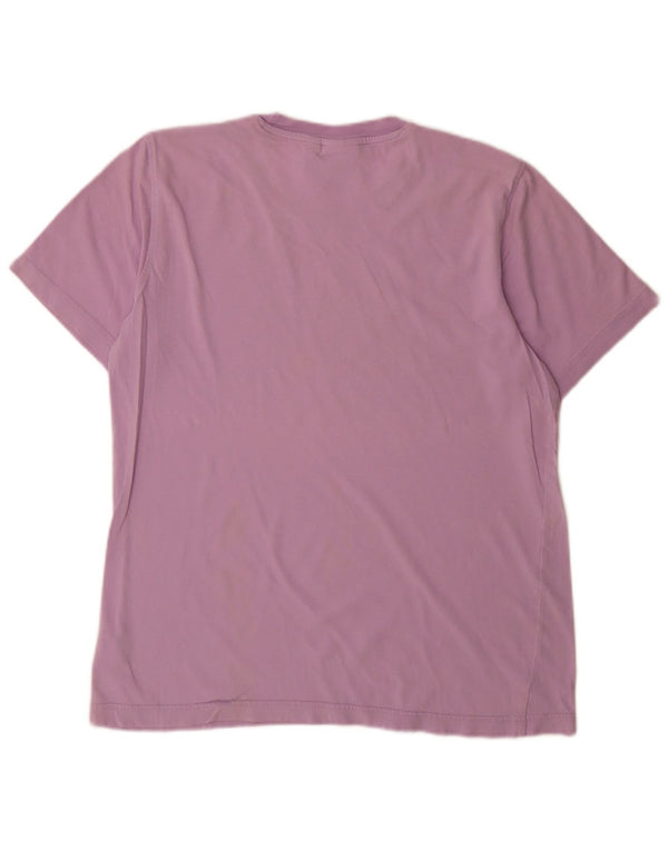 Adidas Mens Graphic T-Shirt Top Médio Algodão Roxo