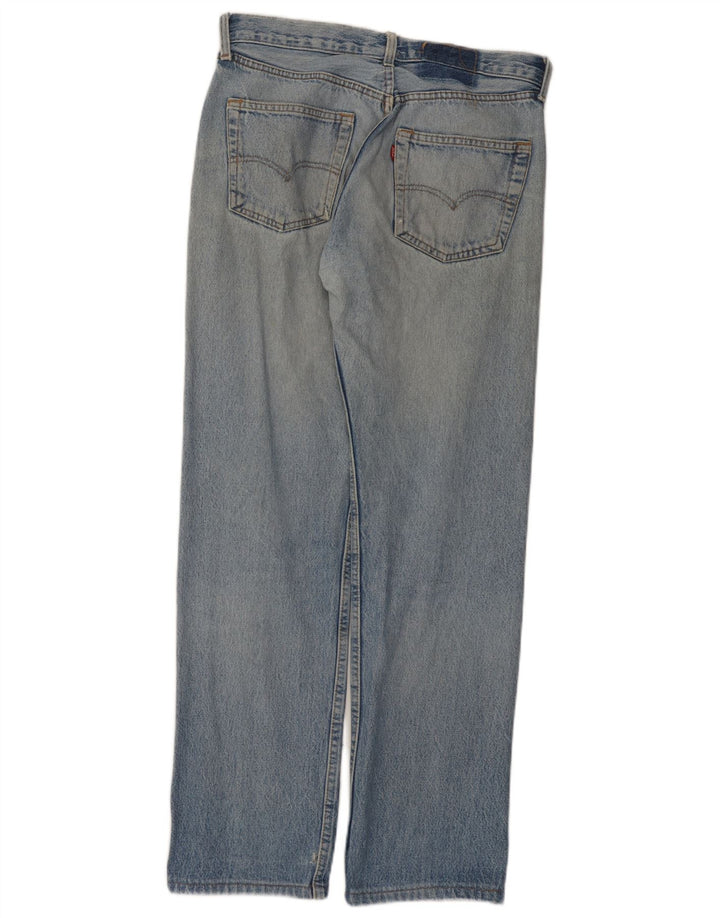 Calça jeans feminina Levi's 501 Straight W34 L31 azul algodão