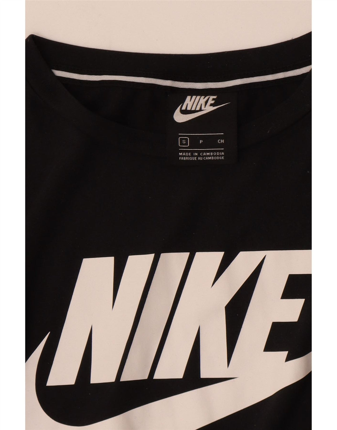 Camiseta Nike Feminina Graphic Top UK 10 Pequena Preta