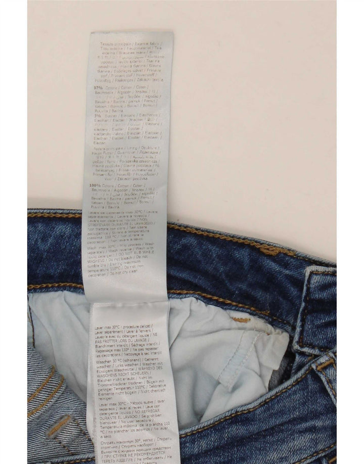 Liu Jo Calça jeans feminina cropped desgastada W28 L25 algodão azul