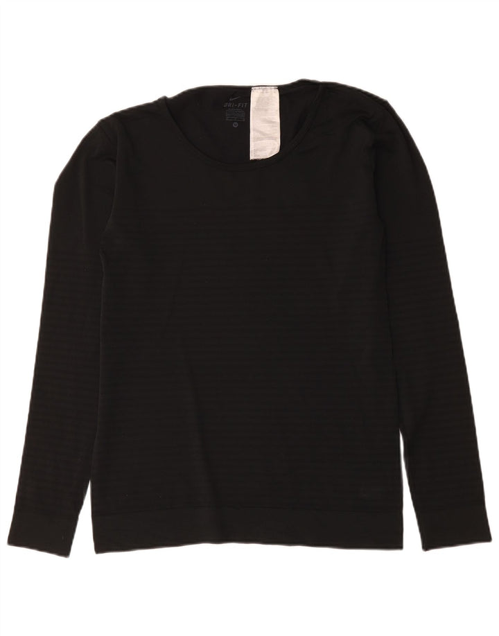 Nike Mens Dri Fit Top Manga Longa Médio Poliéster Preto