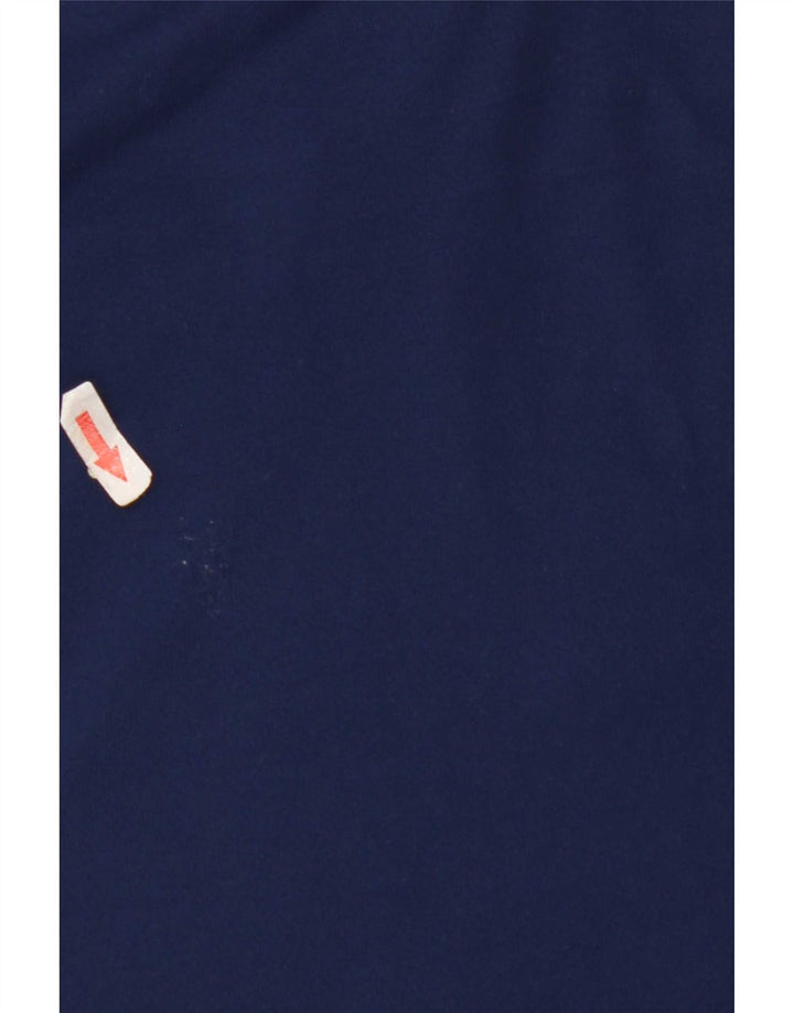 Adidas Masculino Climalite Camiseta Top Médio Azul Marinho Colorblock Poliéster