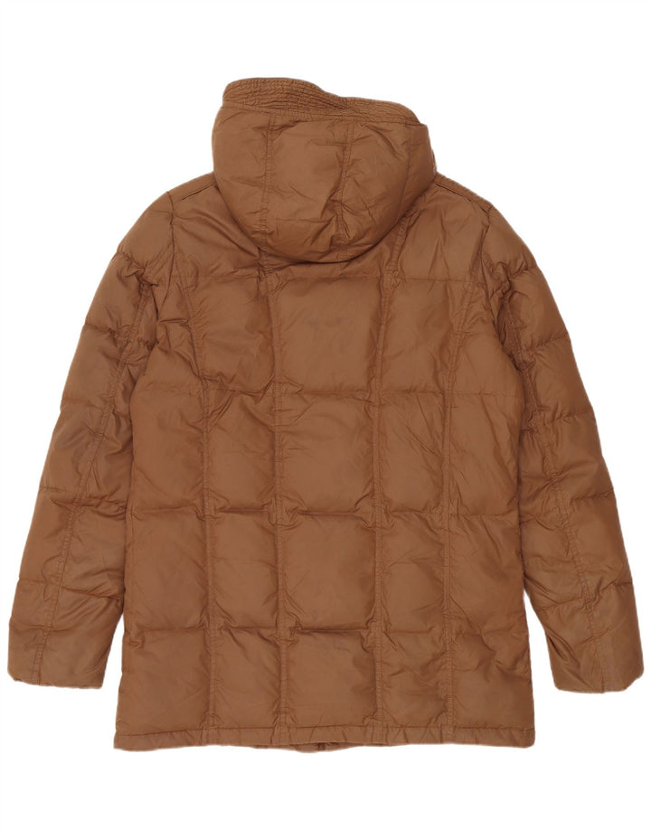 Jaqueta masculina acolchoada com capuz Harmont & Blaine Reino Unido 38 marrom médio
