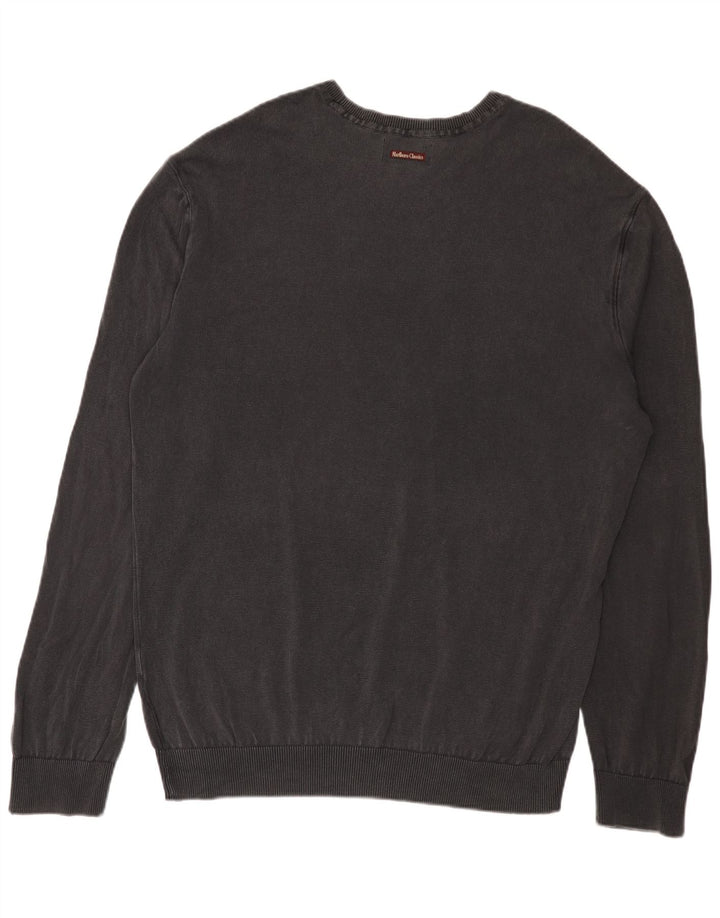 Suéter masculino Marlboro Classics com gola redonda 3XL cinza