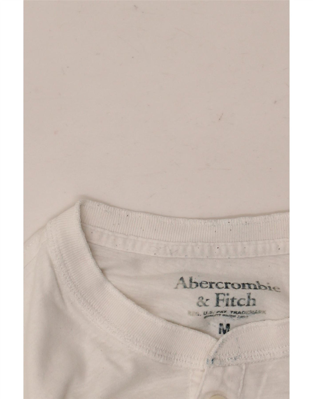 Camiseta masculina ABERCROMBIE & FITCH Top médio algodão branco