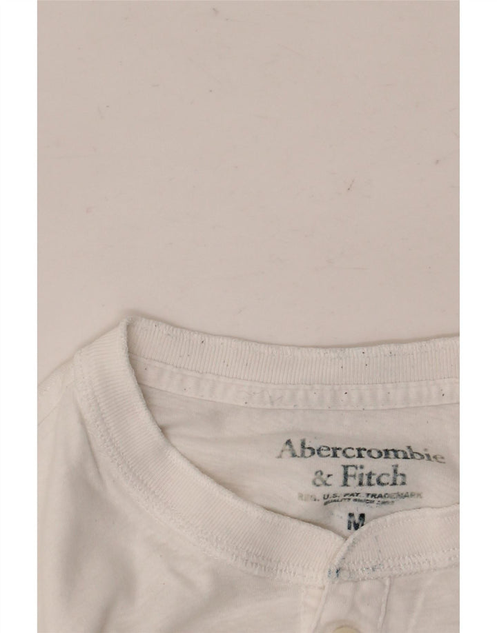 Camiseta masculina ABERCROMBIE & FITCH Top médio algodão branco