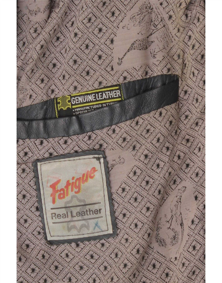 Jaqueta de couro masculina Fatigue UK 42 XL cinza