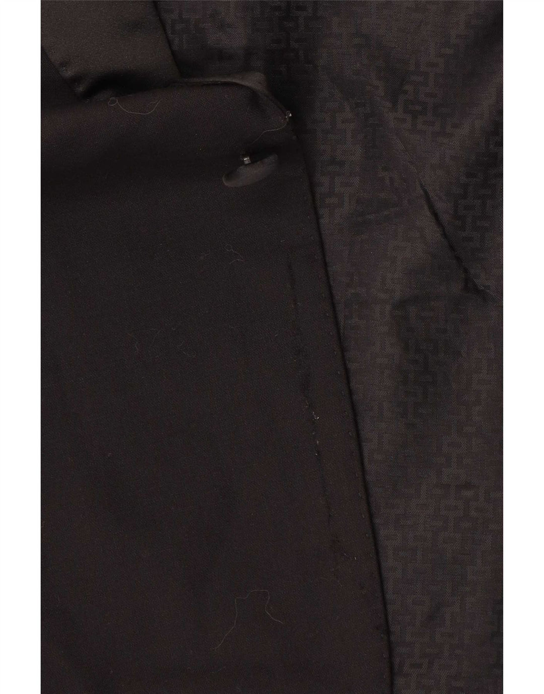 Jaqueta blazer masculina de 1 botão Marks & Spencer Reino Unido 46 XL preta de lã nova