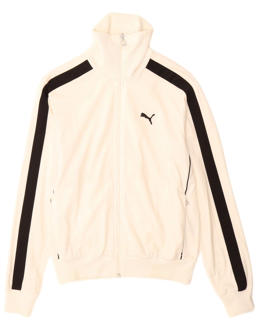 Puma Mens Treino Top Jacket Pequeno Poliéster Colorblock Branco