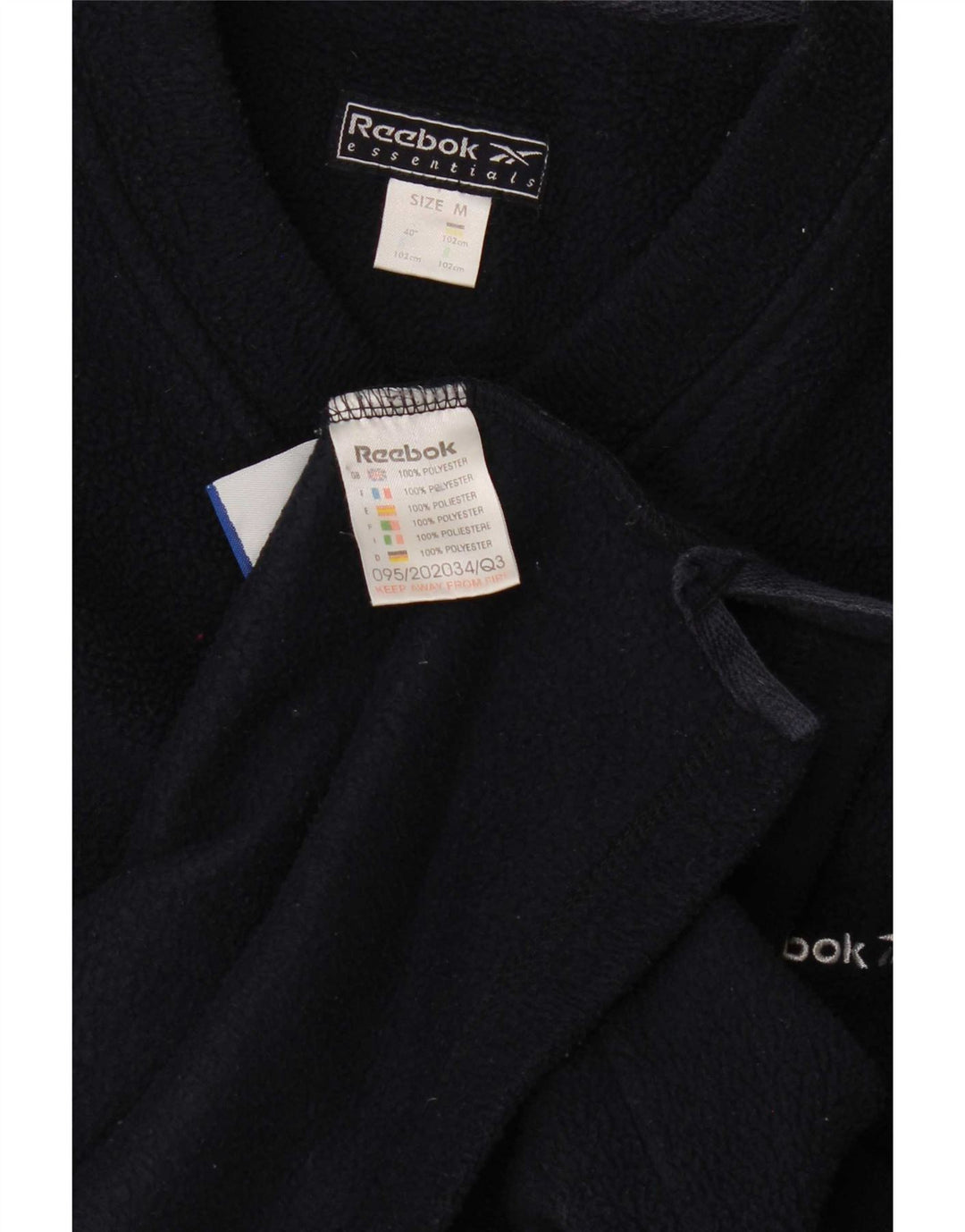 Reebok Mens Fleece Jumper Médio Azul Marinho Poliéster