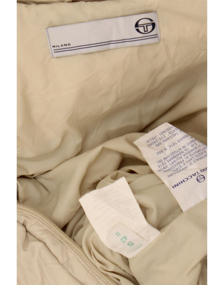 SERGIO TACCHINI Jaqueta feminina acolchoada com capuz IT 42 poliéster bege médio