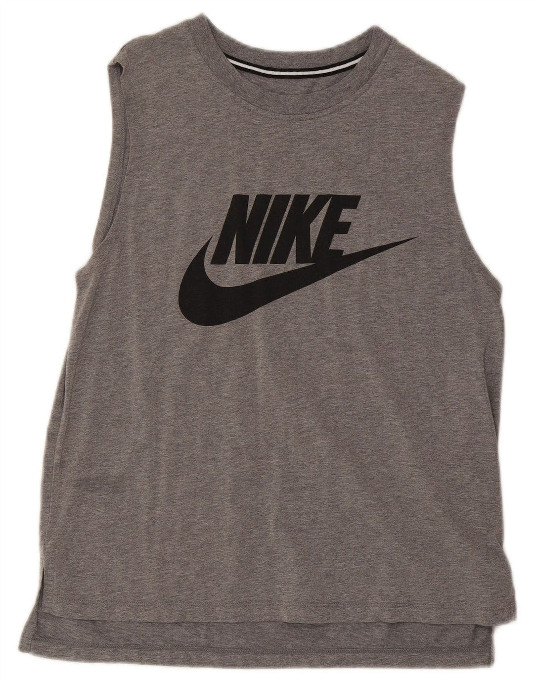 Colete gráfico Nike masculino Top cinza médio algodão manchado