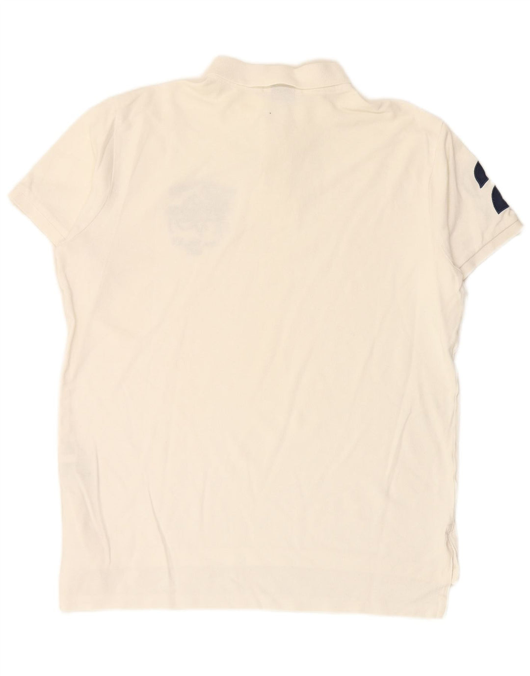 POLO RALPH LAUREN Camisa polo masculina de rugby com ajuste personalizado grande algodão branco