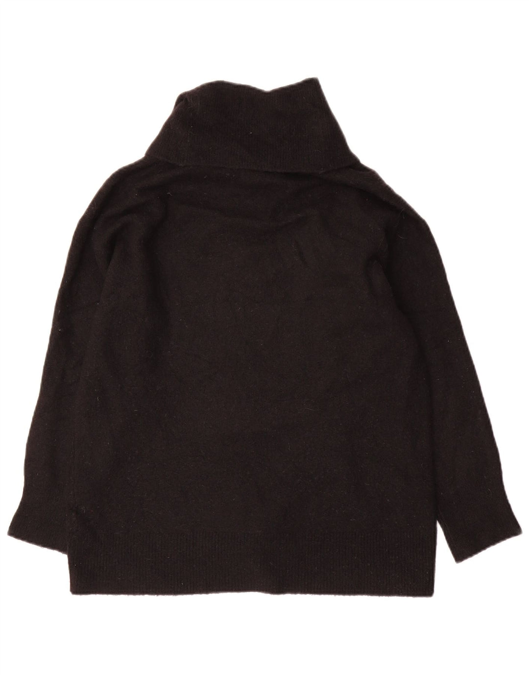 Suéter feminino Massimo Dutti com gola redonda grande Reino Unido 10 pequeno preto