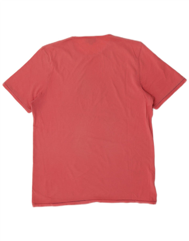 Camiseta gráfica masculina Marlboro Classics Top médio algodão rosa