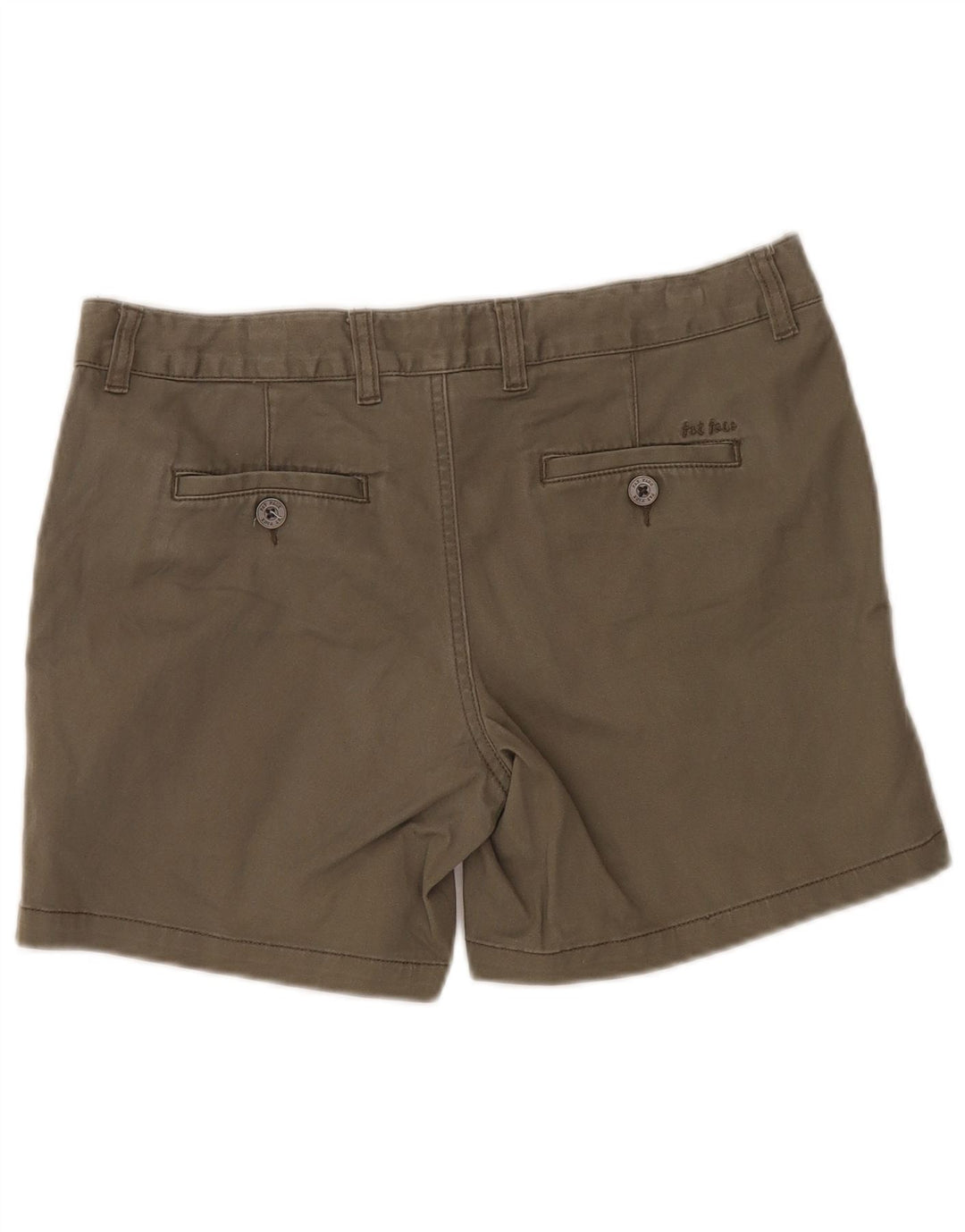Shorts Chino feminino Fat Face UK 12 médio W34 algodão cáqui