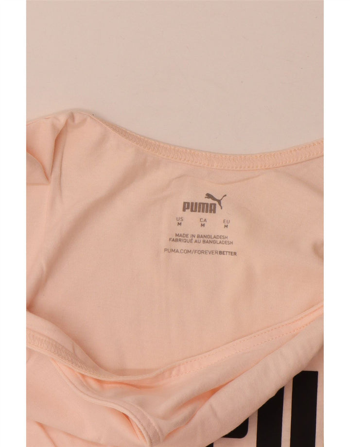 Puma Womens Graphic Vest Top UK 14 Médio Rosa