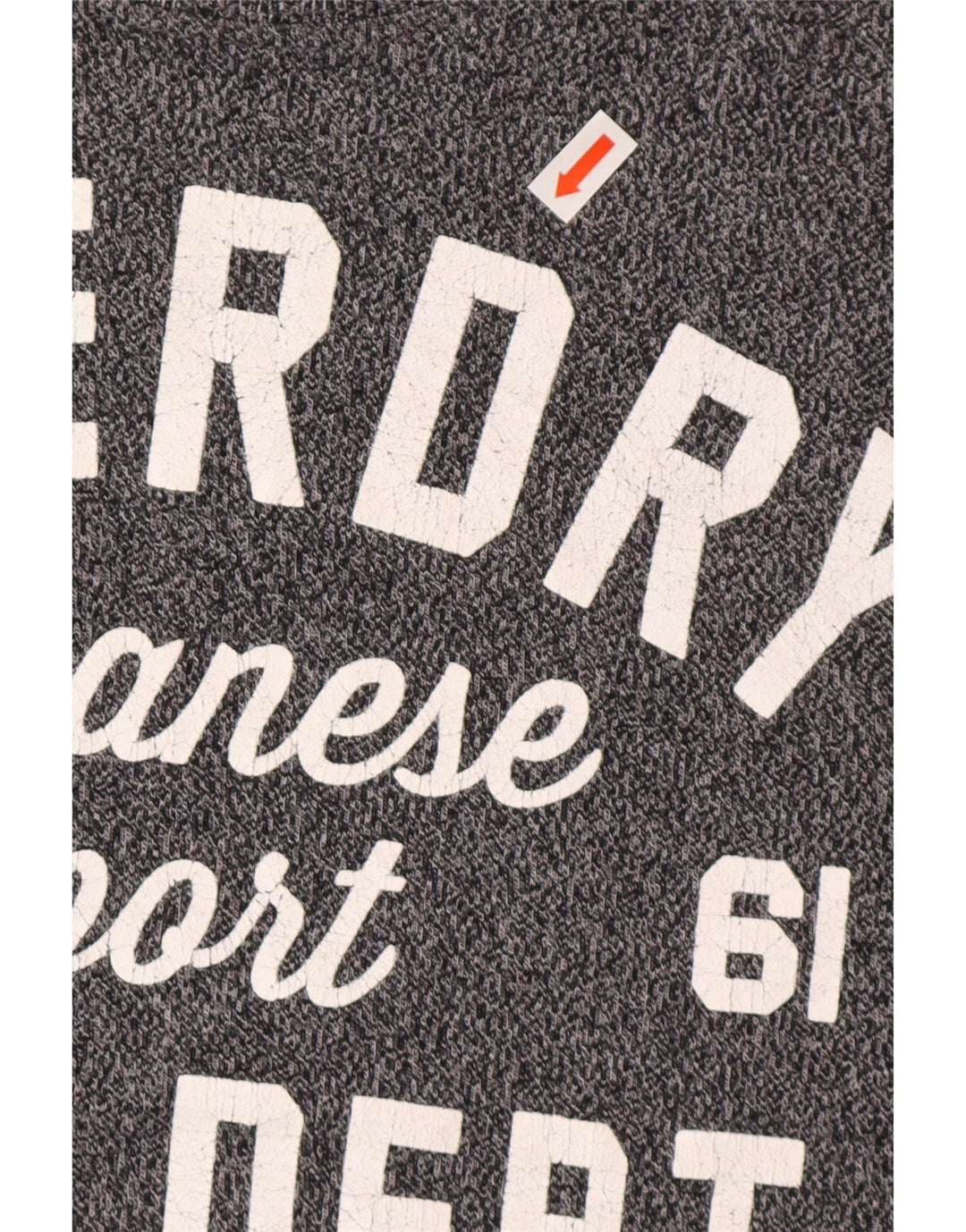 Camiseta masculina gráfica SUPERDRY Top algodão manchado cinza médio