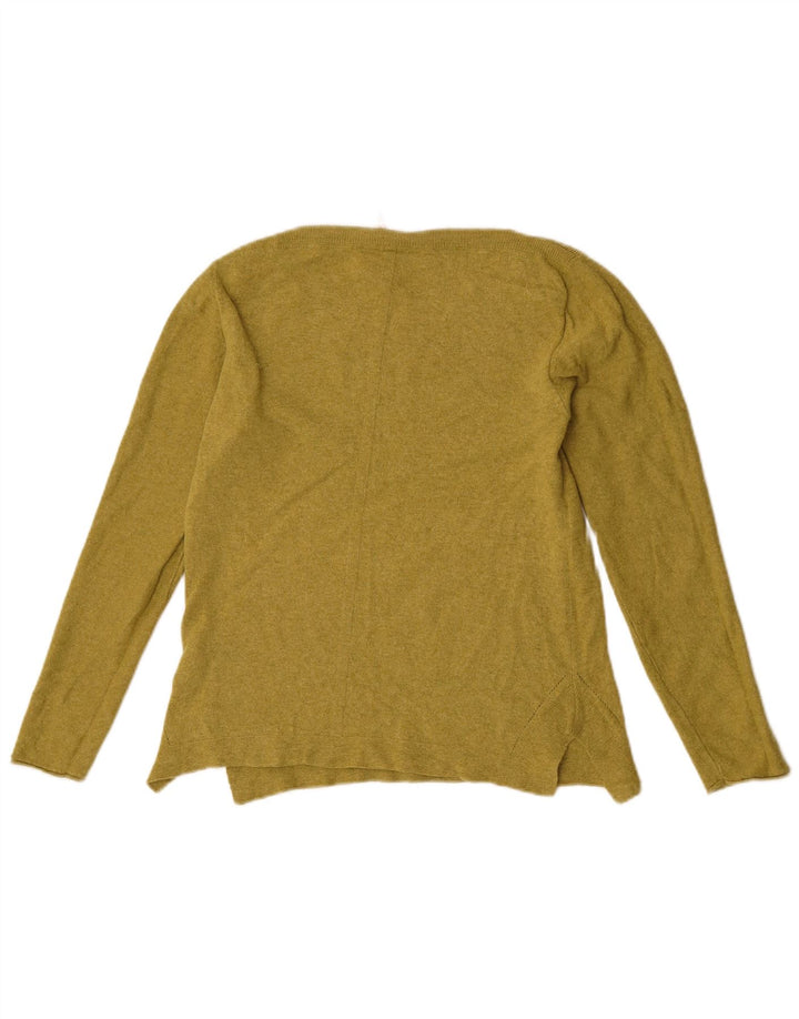 Suéter feminino com gola canoa White Stuff Reino Unido 12 viscose verde médio