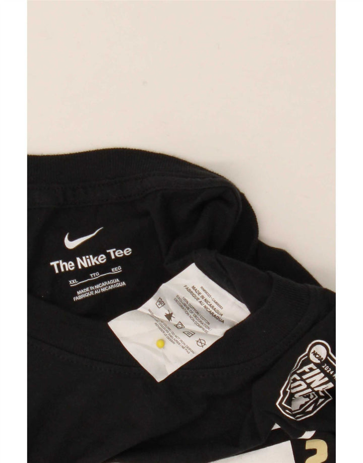 Camiseta Nike masculina gráfica Top 2XL algodão preto