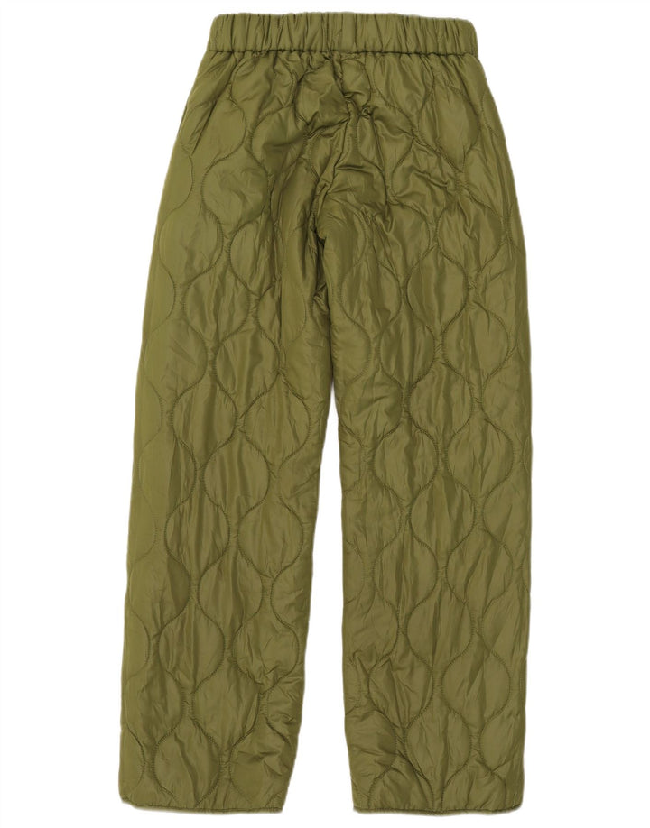 Calça acolchoada feminina Topshop XS W25 L30 poliéster verde