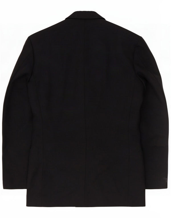 Wellington Mens Double Breasted Blazer Jacket UK 34 XS Black