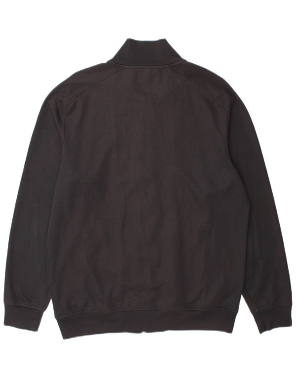 Lyle & Scott Jaqueta masculina de agasalho grande poliéster preto