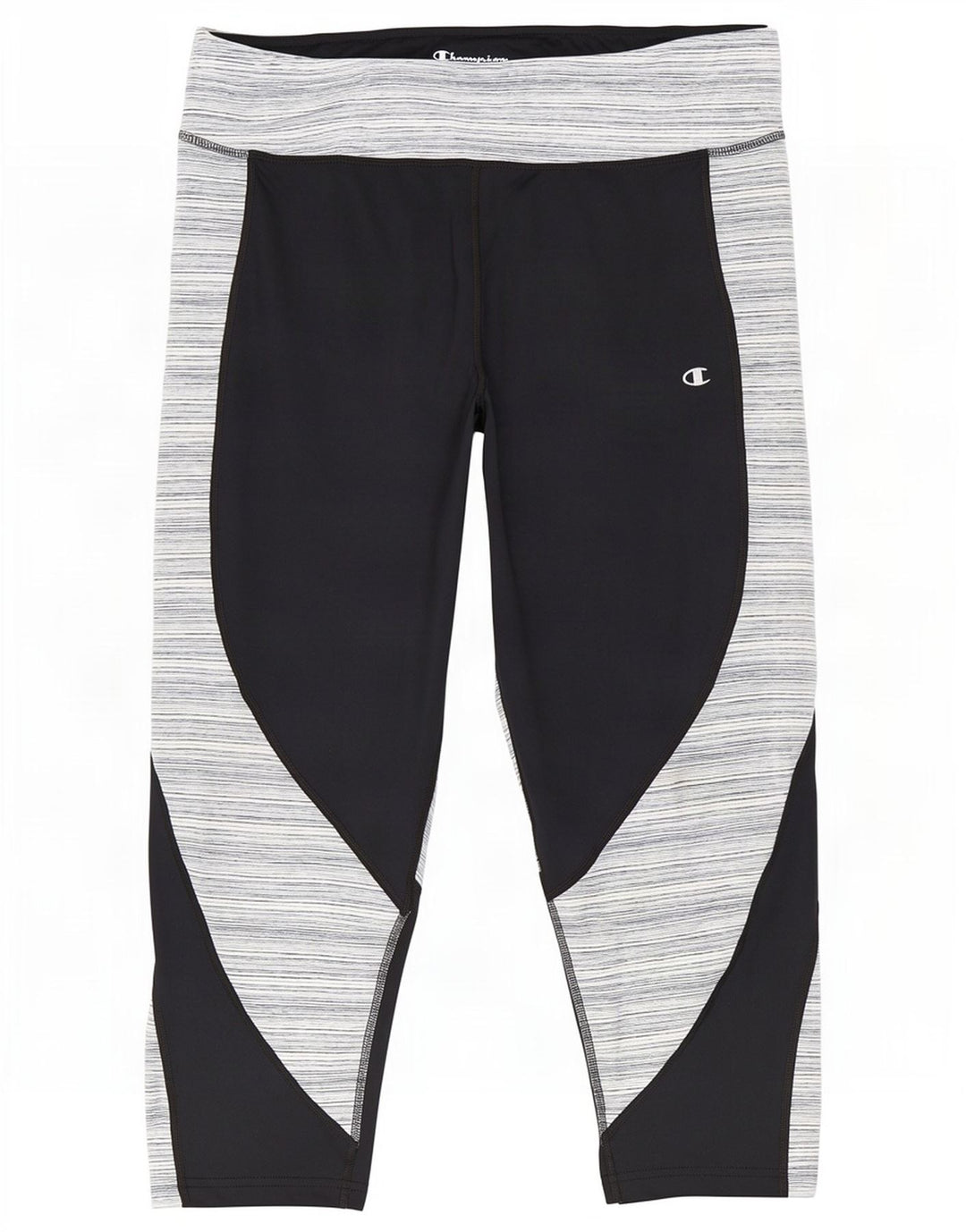 Leggings capri femininas Champion UK 20 2XL poliéster listrado preto
