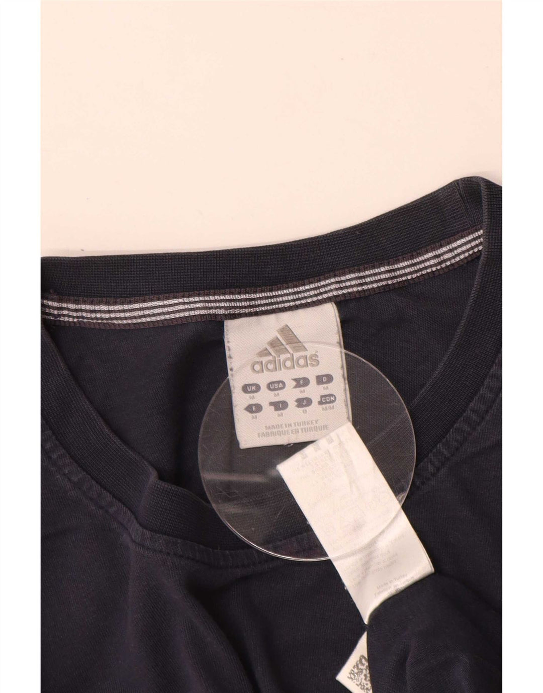 Adidas Mens Top Manga Longa Médio Algodão Azul Marinho