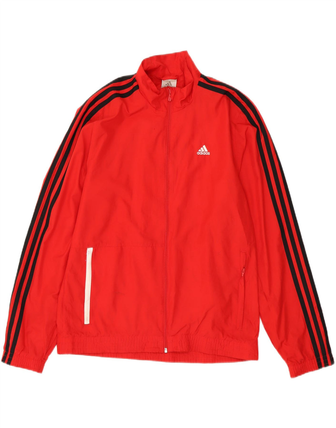 Adidas Mens Graphic Tracksuit Top Jacket Pequeno Poliéster Vermelho
