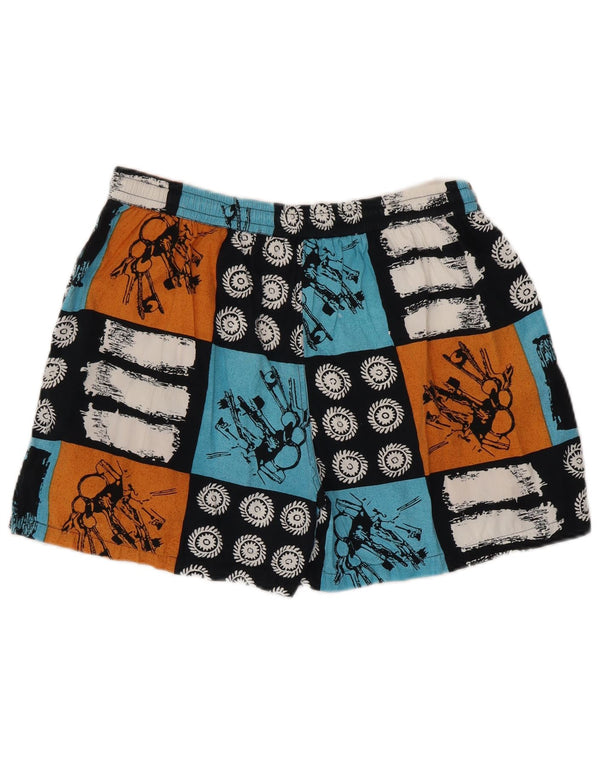 Shorts masculino vintage grande W36 patchwork multicolorido
