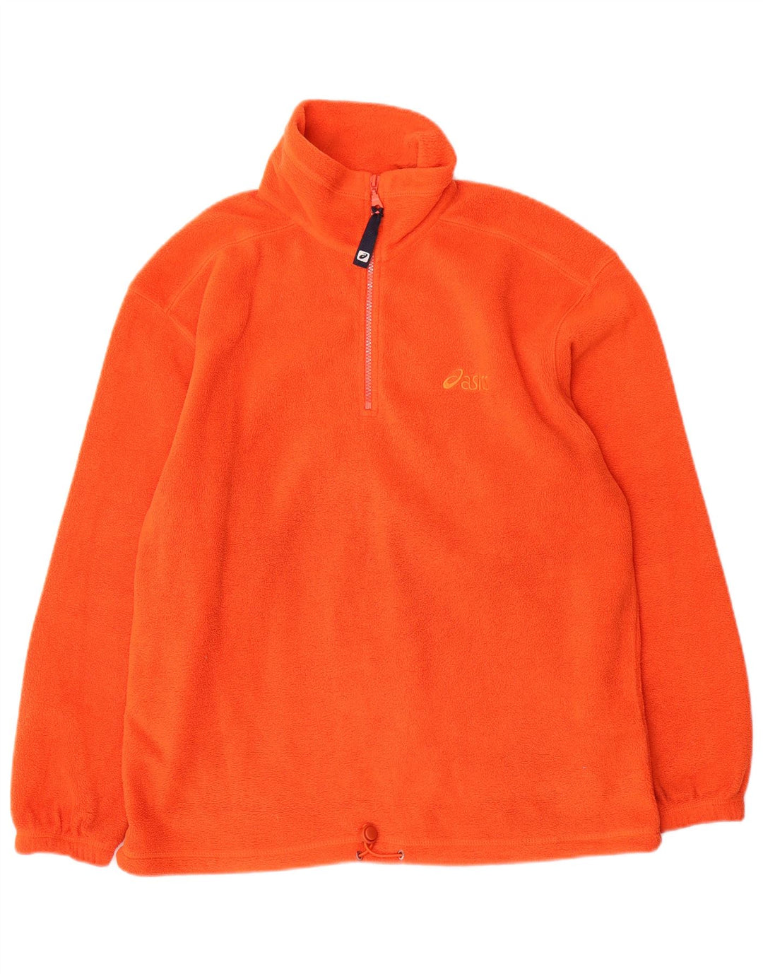 Asics Mens Zip Neck Fleece Jumper Médio Laranja Poliéster