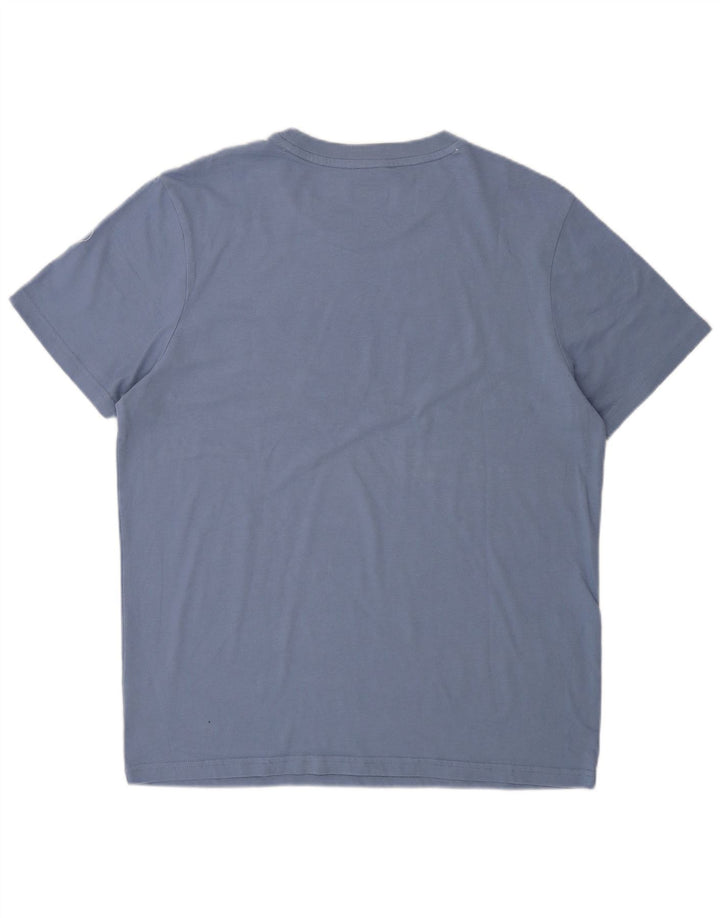 Fila Mens Graphic T-Shirt Top Grande Algodão Azul