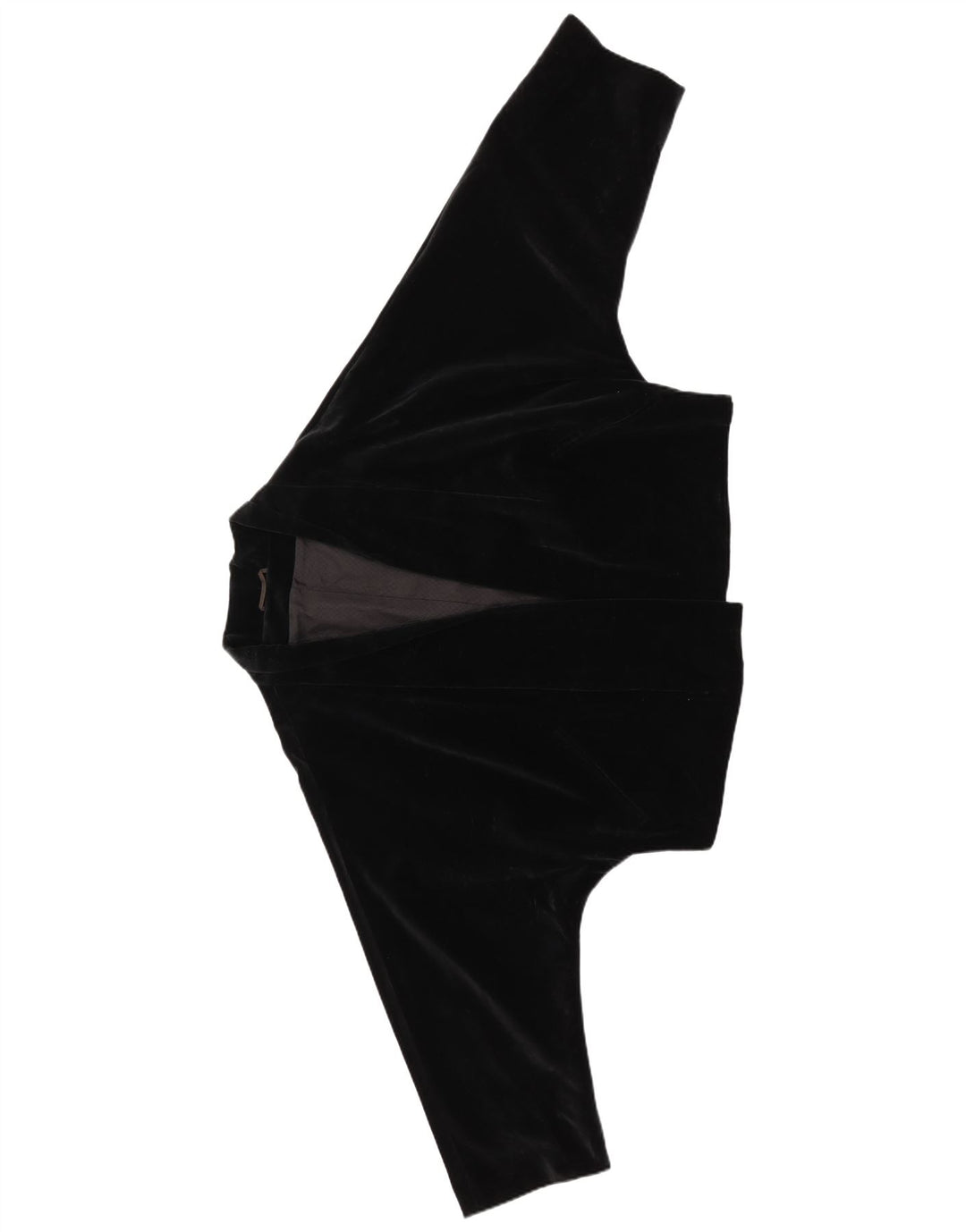 Max Mara Jaqueta blazer feminina oversized aberta de veludo Reino Unido 12 médio preto