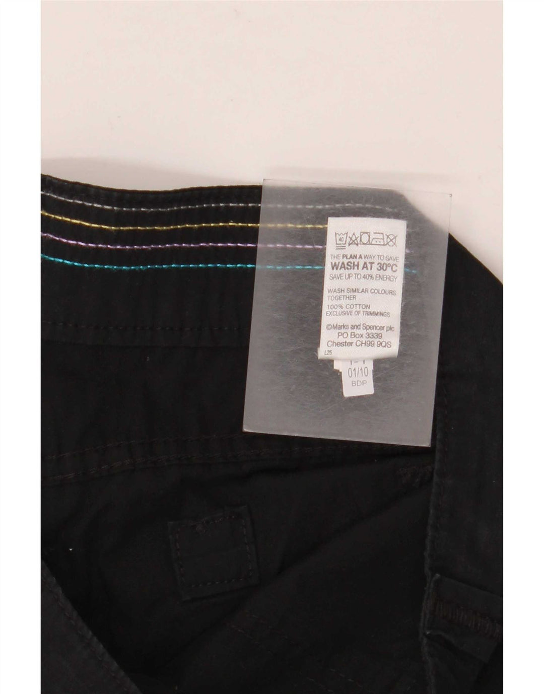 Calça capri feminina Marks & Spencer reta UK 12 médio W32 L20 preta