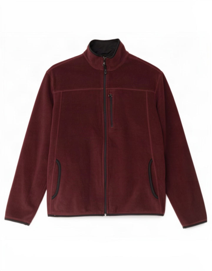 Jaqueta de lã masculina Marks & Spencer UK 40 grande poliéster cor de vinho