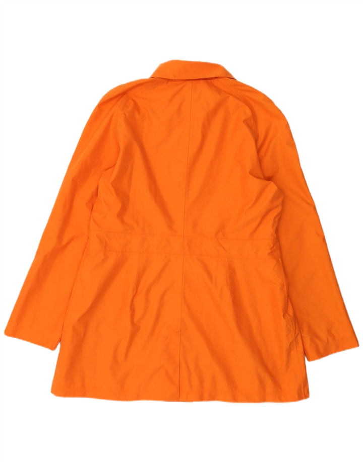 Jaqueta blazer feminina de 6 botões Lands End, poliéster laranja grande Reino Unido 16