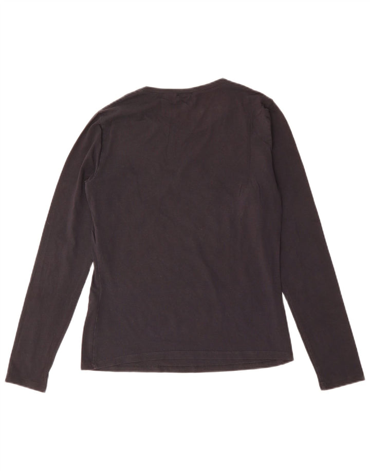 Top gráfico feminino Armani Jeans manga comprida IT 44 algodão preto médio