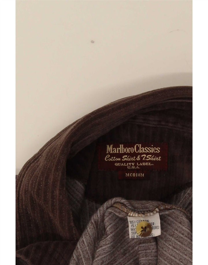 Pulôver masculino Marlboro Classics de veludo cotelê médio marrom algodão