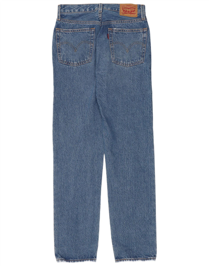 Calça jeans feminina Levi's 501 Straight W26 L30 azul algodão