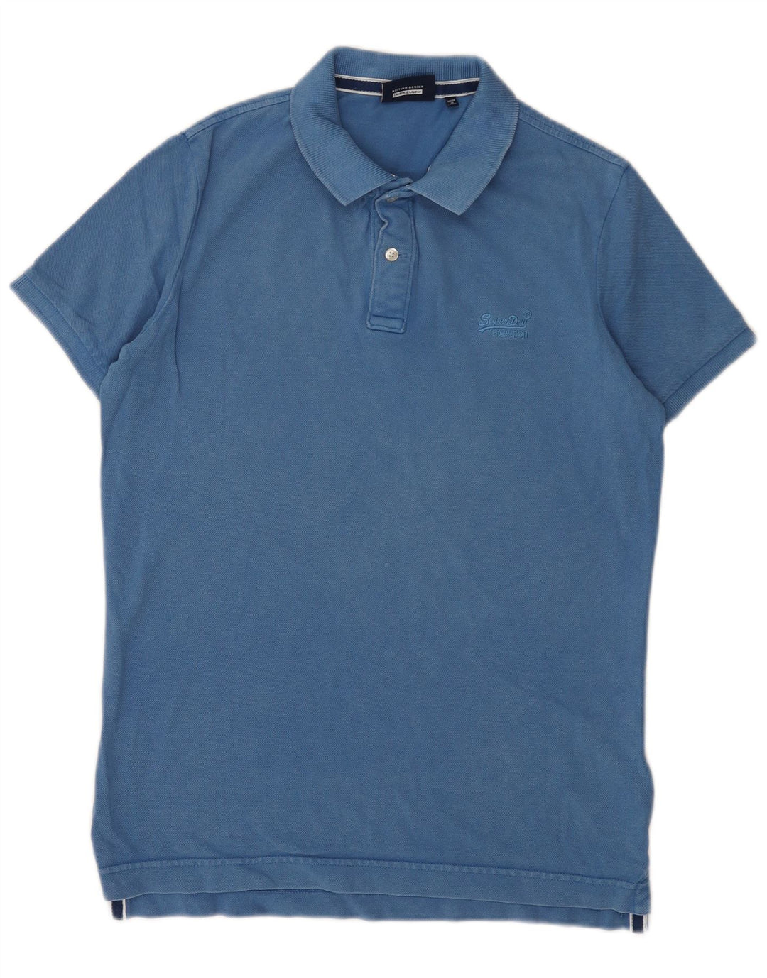 Camisa polo masculina Superdry grande algodão azul